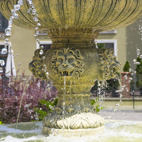 Бетонный фонтан - скульптура льва