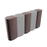 Столб садовый фигурный 115х265х80 мм