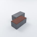 Тротуарная плитка кирпич h80, м.кв.