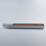 Бетонна вулична лава Урбан 410 см