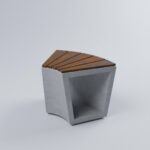 Бетонная уличная скамья Роттердам Д6