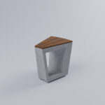 Бетонная уличная скамья Роттердам Д8