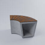 Бетонная уличная скамья Роттердам Д5