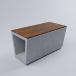 Бетонная уличная скамья Роттердам Д2