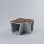 Бетонная уличная скамья Роттердам Д9